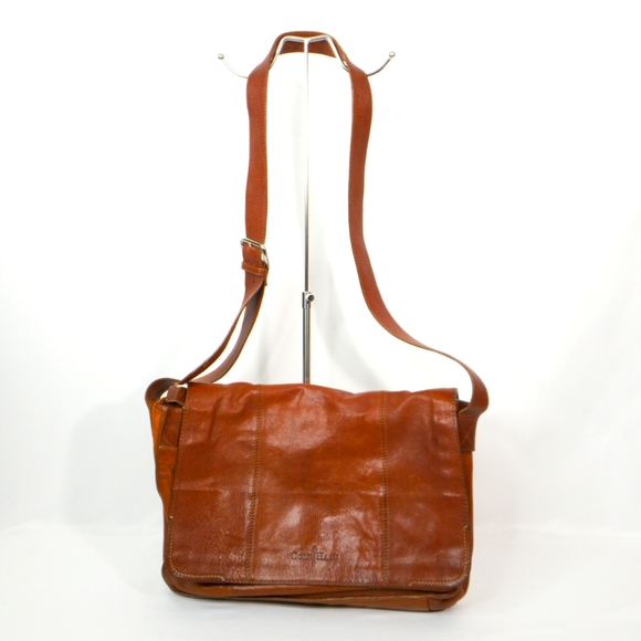 Cole Haan Bags Cole Haan Wayland Brown Leather Messenger Bag Poshmark